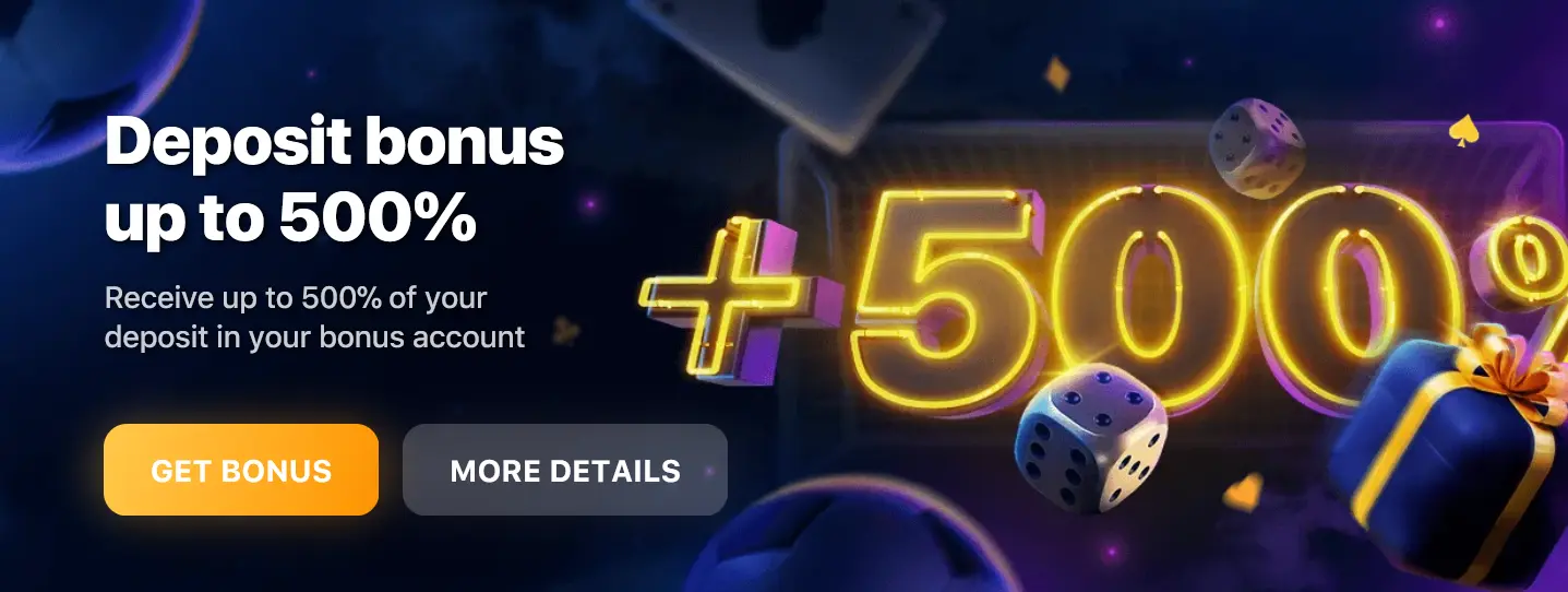 Bonus +500% on deposit
