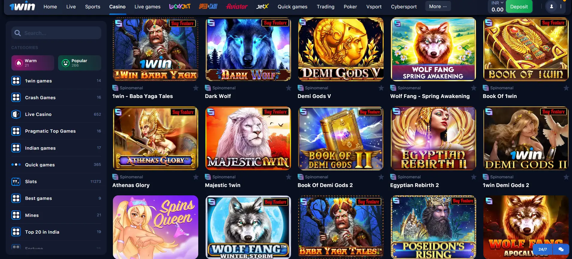 Games from Spinomenal