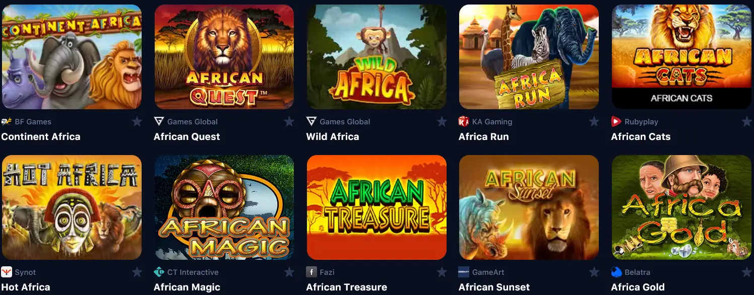 African Games at 1Win Casino