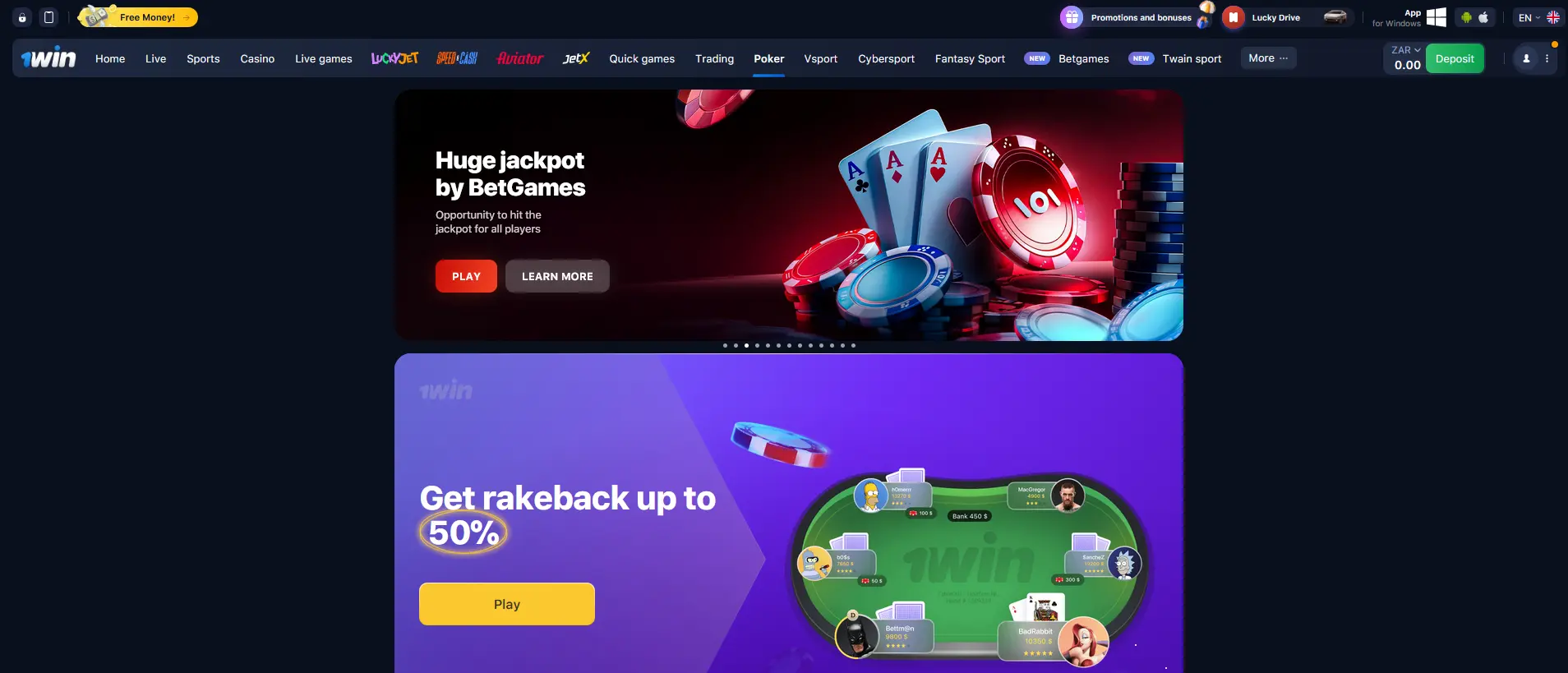 Poker at 1Win