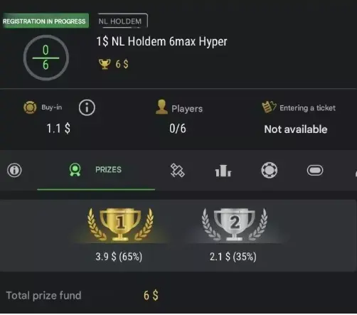 1Win Poker Tournament Review