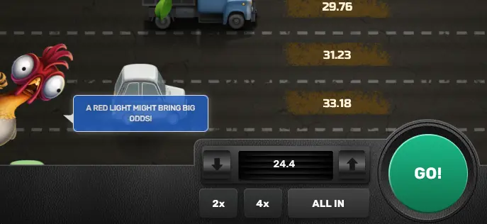 Hint in Chicken Crash