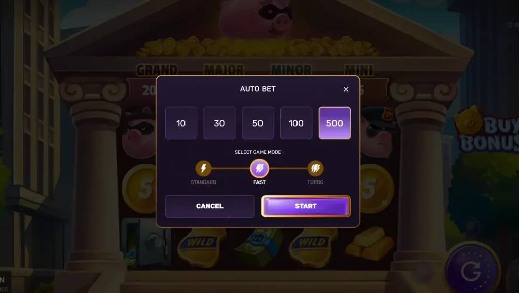 Autobet in Gangsta Piggy Hold and Win Autobet in Gangsta Piggy Hold and Win