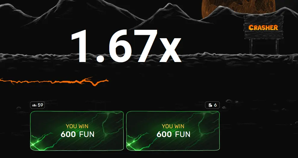 Successful auto-bid in Crasher